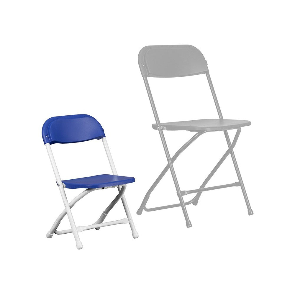 Kids Blue Plastic Folding Chair
