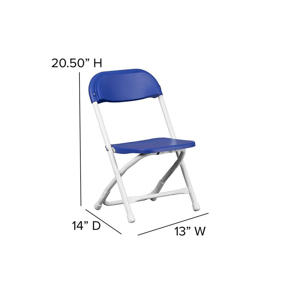 Kids Blue Plastic Folding Chair