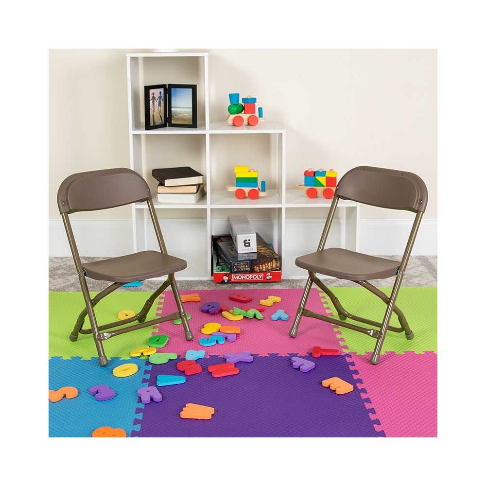 Kids Brown Plastic Folding Chair