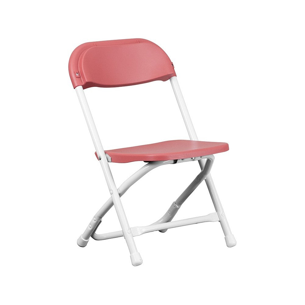 Kids Burgundy Plastic Folding Chair