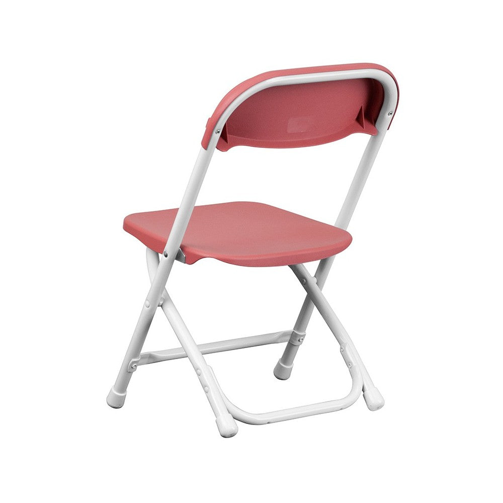 Kids Burgundy Plastic Folding Chair