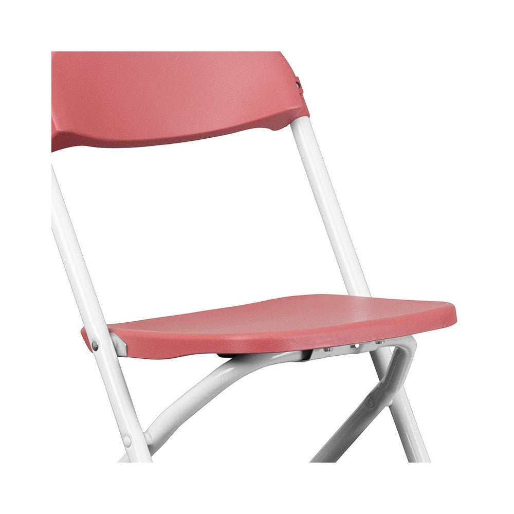 Kids Burgundy Plastic Folding Chair