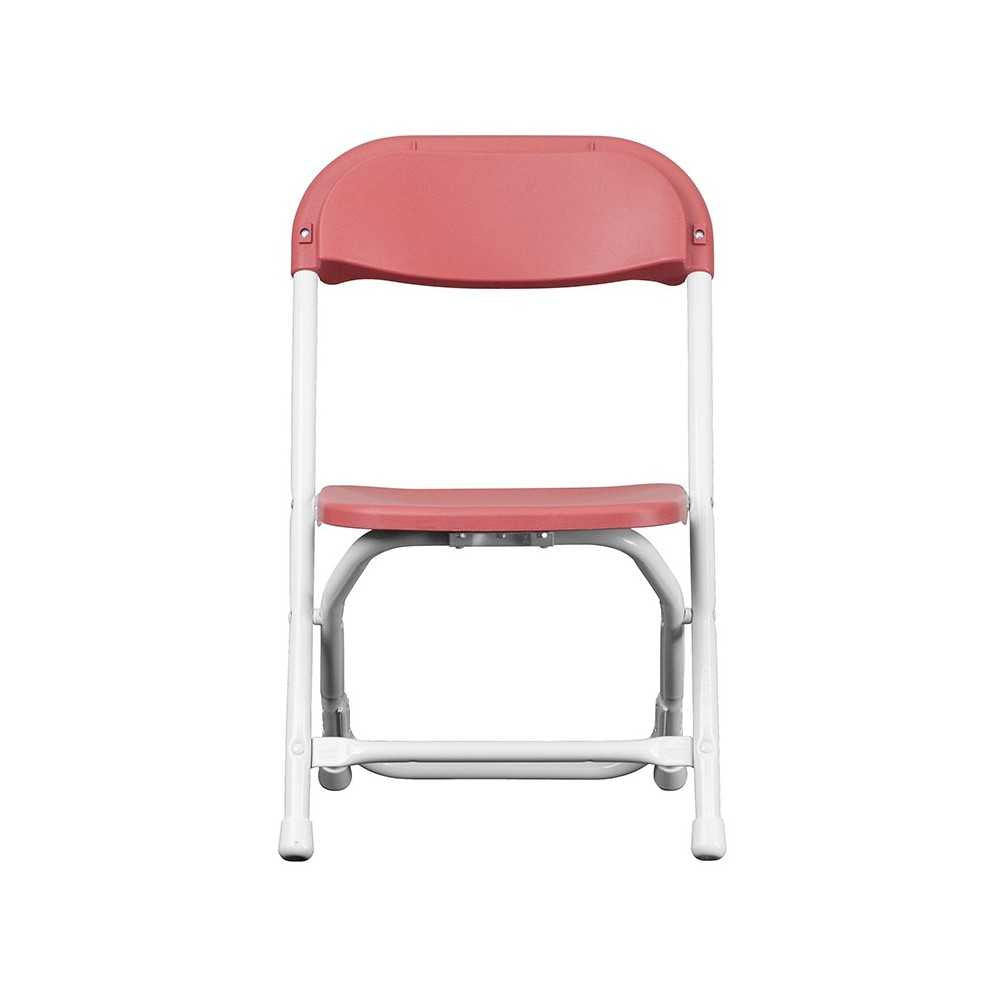 Kids Burgundy Plastic Folding Chair