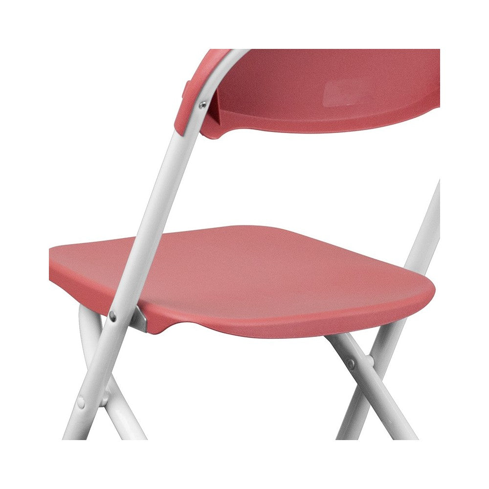Kids Burgundy Plastic Folding Chair