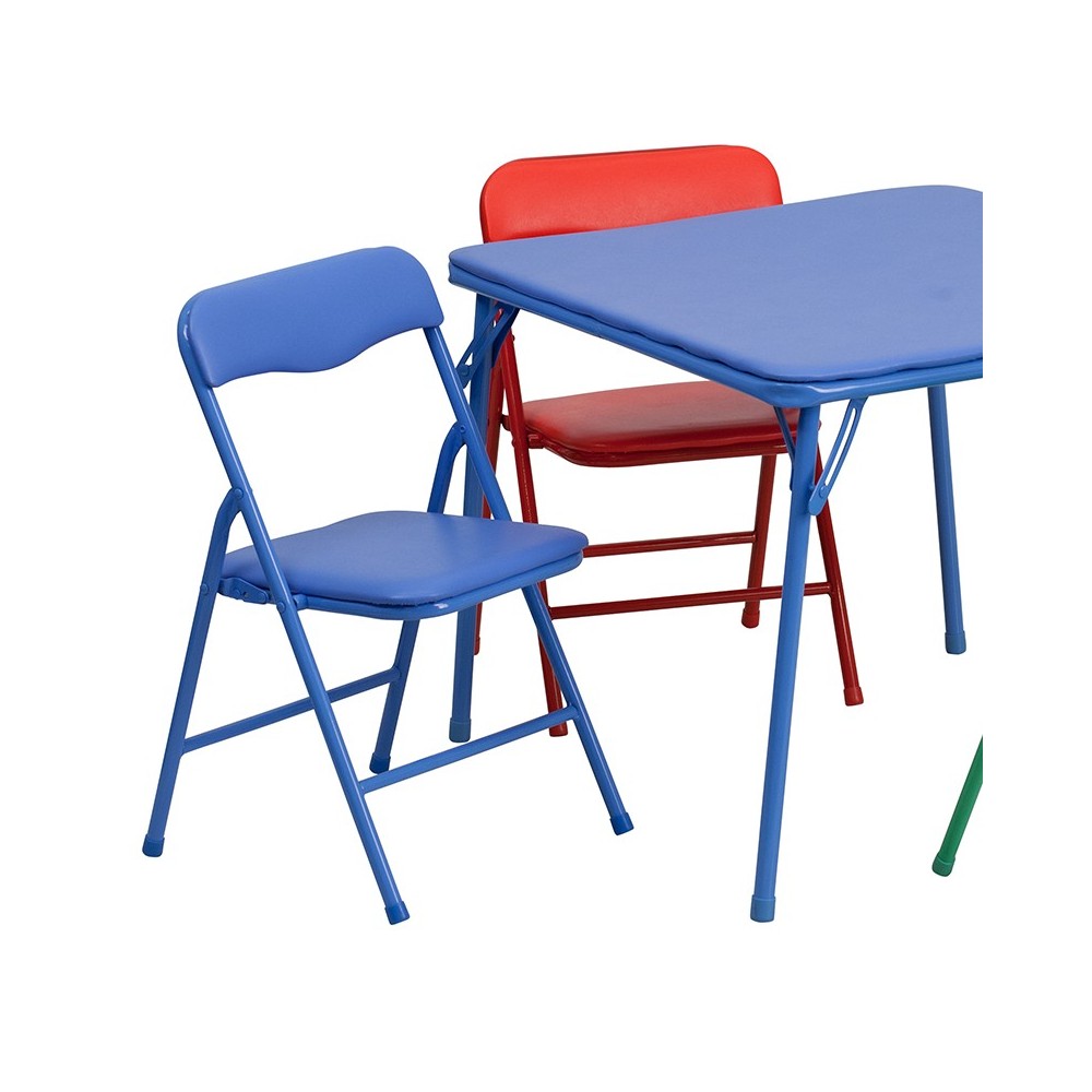 Kids Colorful 5 Piece Folding Table and Chair Set