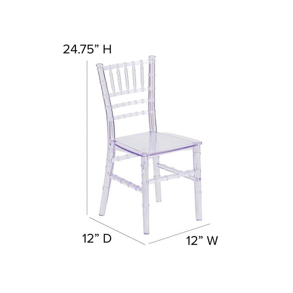 Kids Crystal Transparent Chiavari Chair