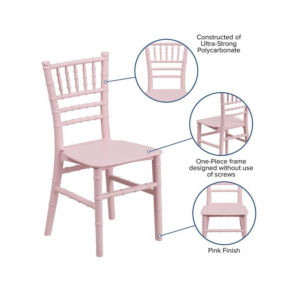 Kids Pink Resin Chiavari Chair