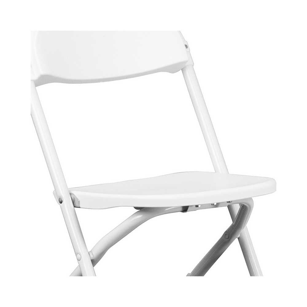 Kids White Plastic Folding Chair