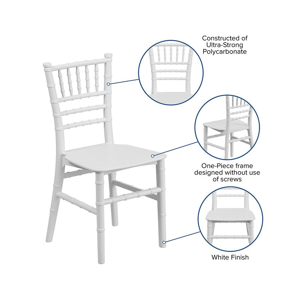 Kids White Resin Chiavari Chair