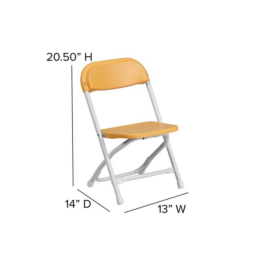 Kids Yellow Plastic Folding Chair