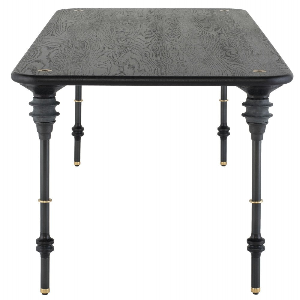 Kimbell Black Wood Dining Table