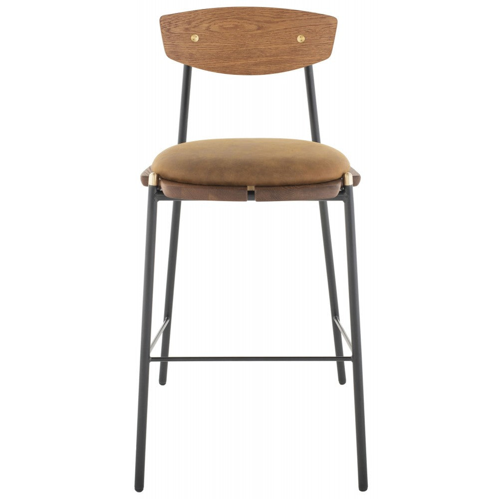 Kink Hard Fumed Wood Bar Stool