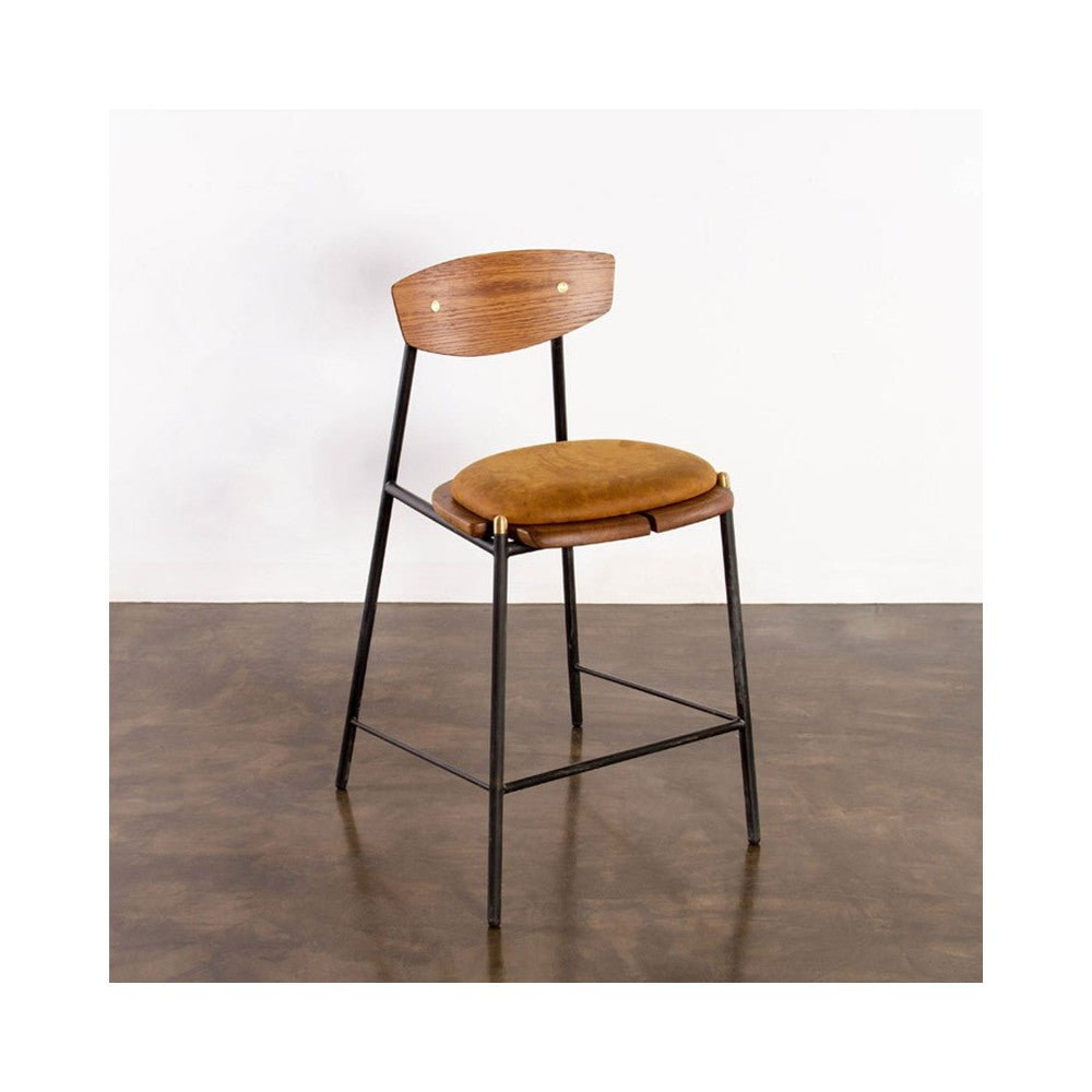 Kink Hard Fumed Wood Bar Stool