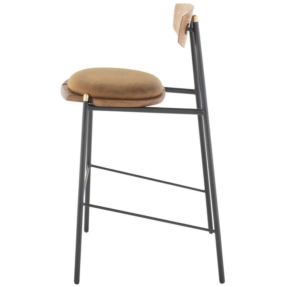 Kink Smoked Wood Bar Stool