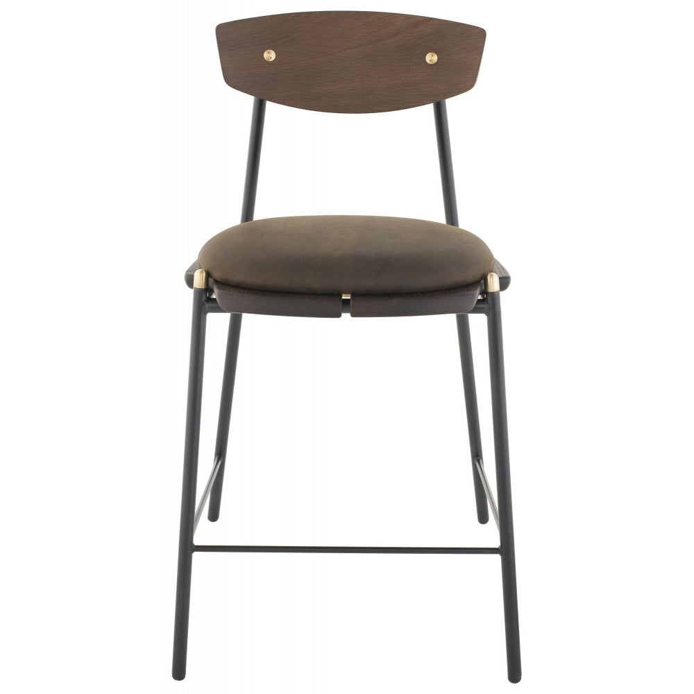 Kink Smoked Wood Counter Stool