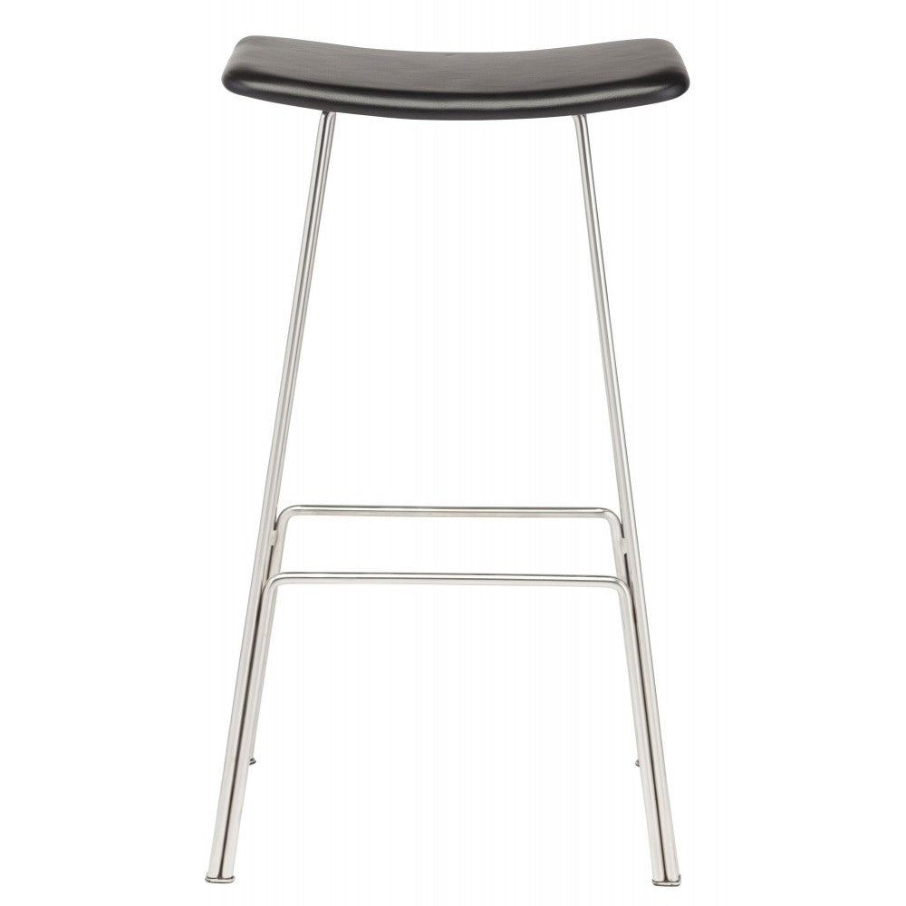 Kirsten Black Leather Bar Stool, HGEM652