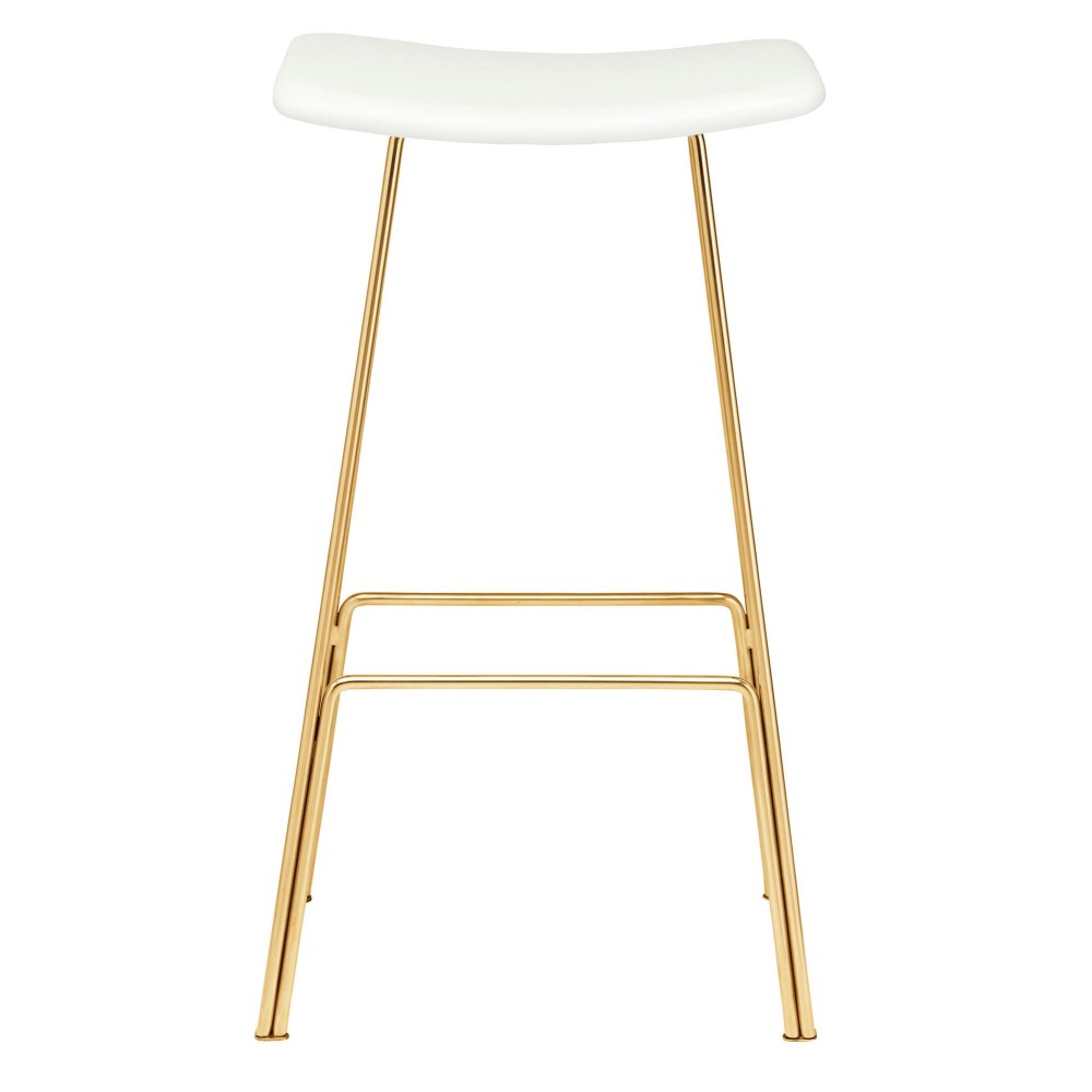 Kirsten White Leather Bar Stool, HGEM829