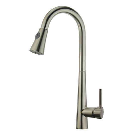 Kitchen Faucet With Deck Plate In Brushed Nickel