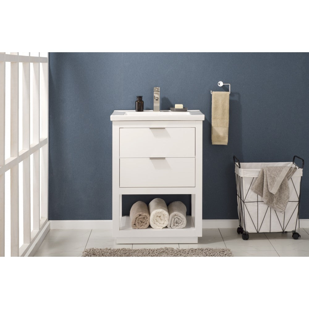 Klein 24" Single Sink Vanity In White