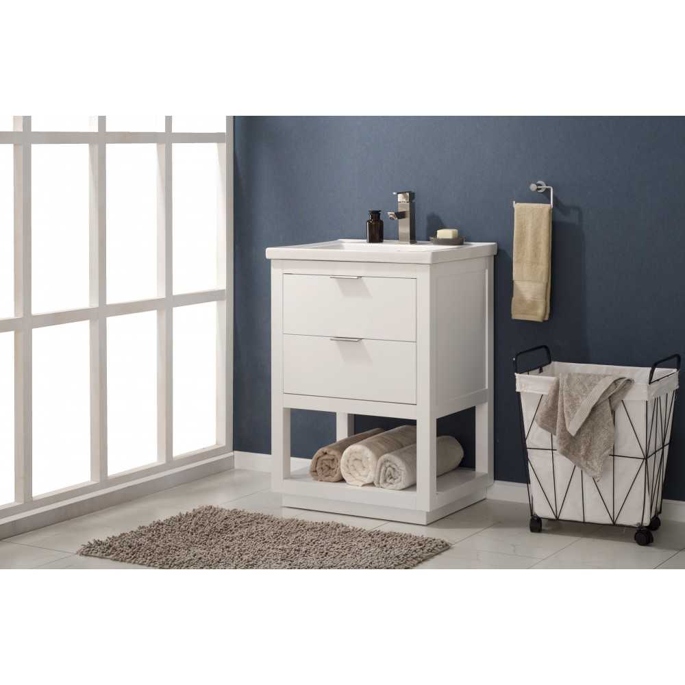 Klein 24" Single Sink Vanity In White