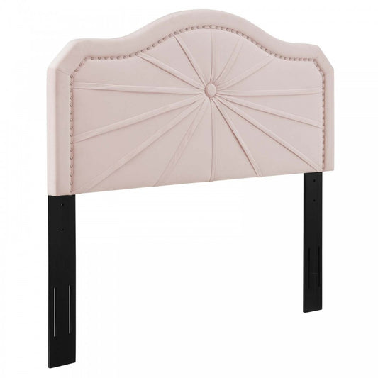 Kristin Pleated Performance Velvet King/California King Headboard, Pink