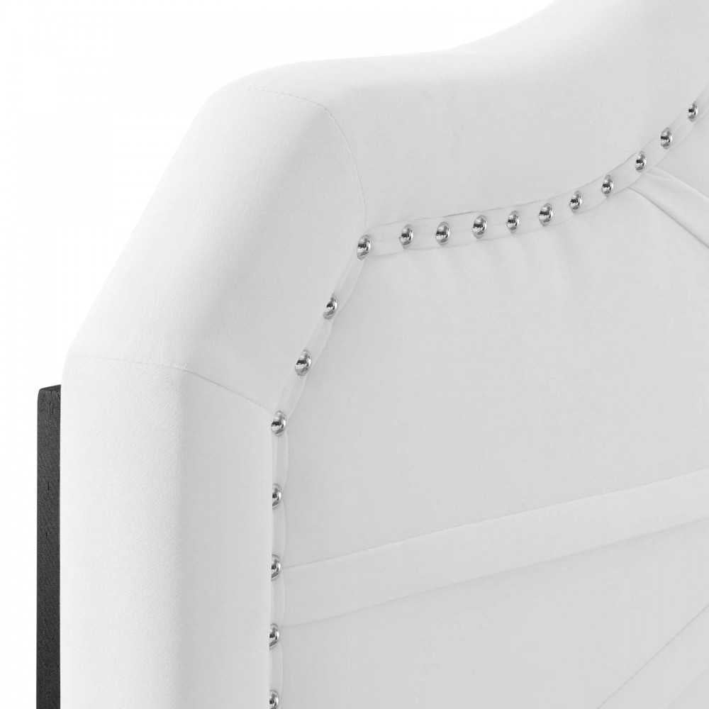 Kristin Pleated Performance Velvet King/California King Headboard, White
