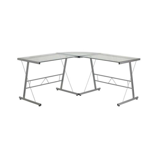 L-Shaped Desk 83.5" Computer Corner Desk, Gaming Corner Desk, Home Office Corner Desk, Gaming Desk, Easy to Assemble, Clear