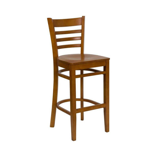 Ladder Back Cherry Wood Restaurant Barstool