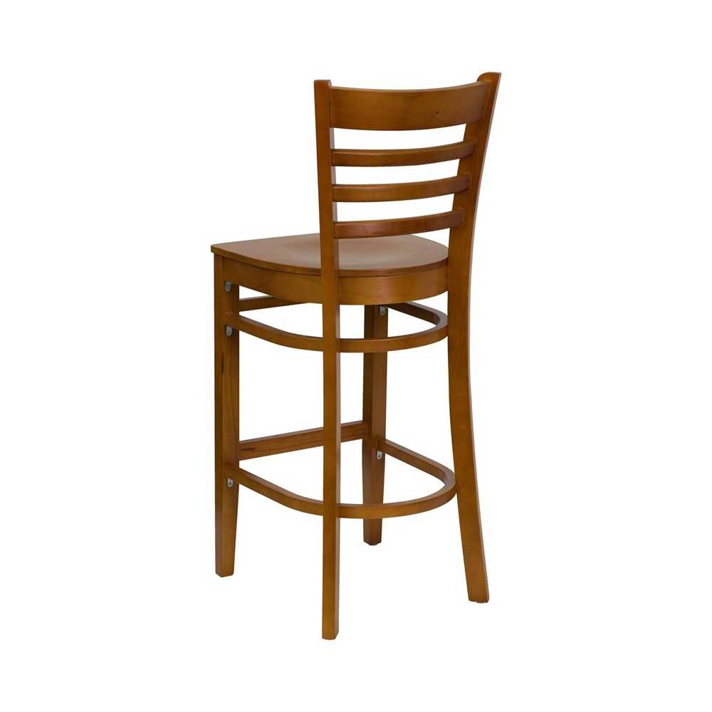 Ladder Back Cherry Wood Restaurant Barstool
