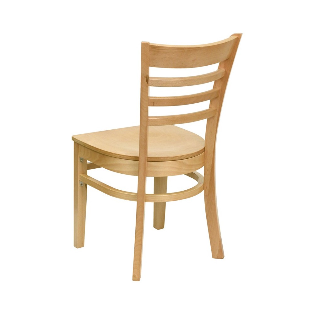 Ladder Back Natural Wood Restaurant Chair