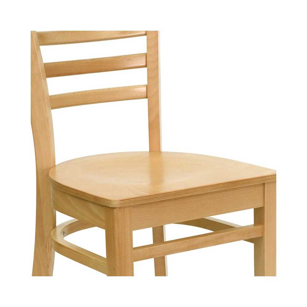 Ladder Back Natural Wood Restaurant Chair