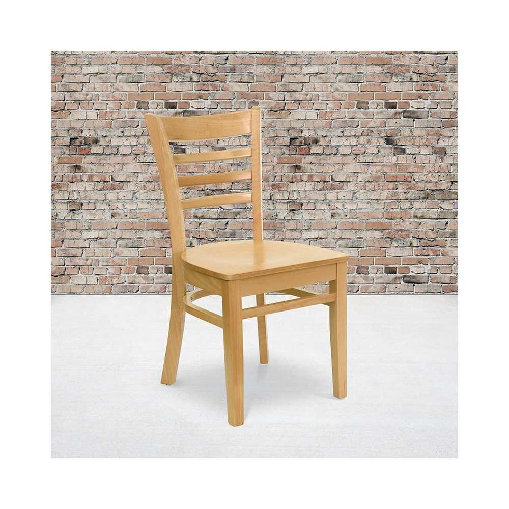 Ladder Back Natural Wood Restaurant Chair