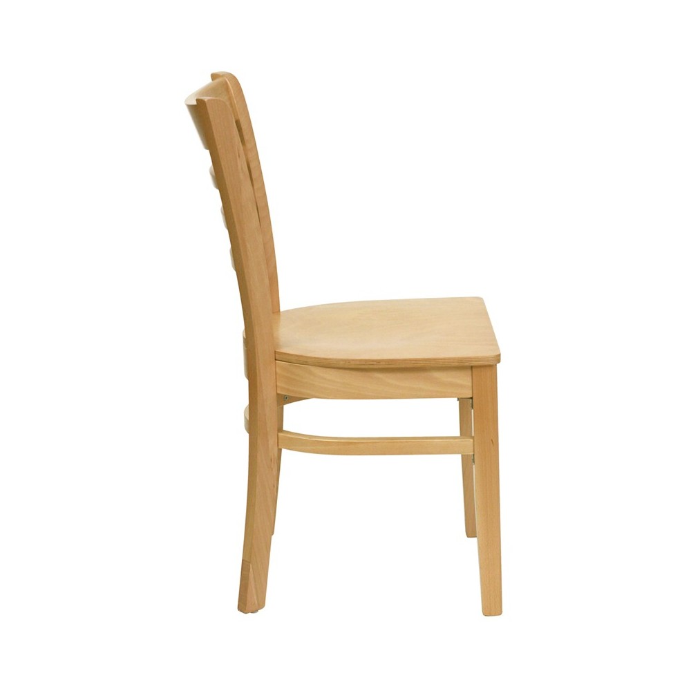 Ladder Back Natural Wood Restaurant Chair