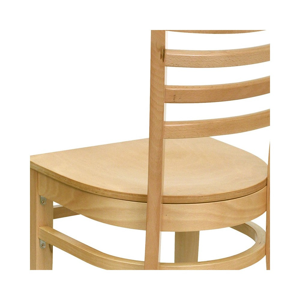 Ladder Back Natural Wood Restaurant Chair