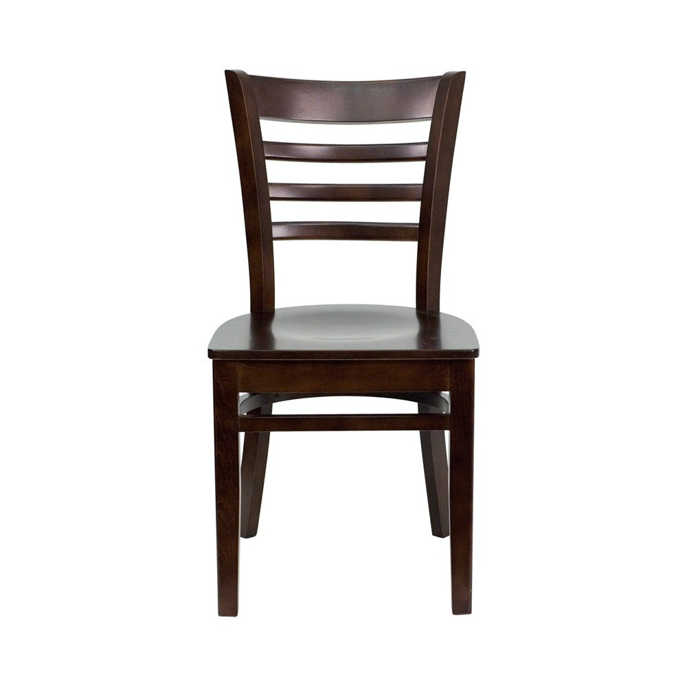 Ladder Back Walnut Wood Restaurant Chair