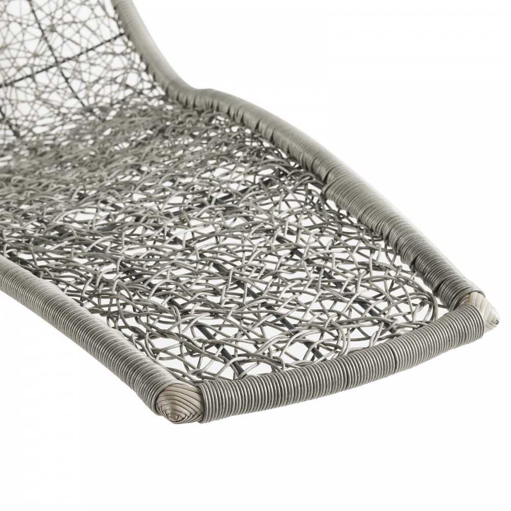 Landscape Hanging Chaise Lounge Outdoor Patio Swing Chair, White, EEI-2952-LGR-GRY