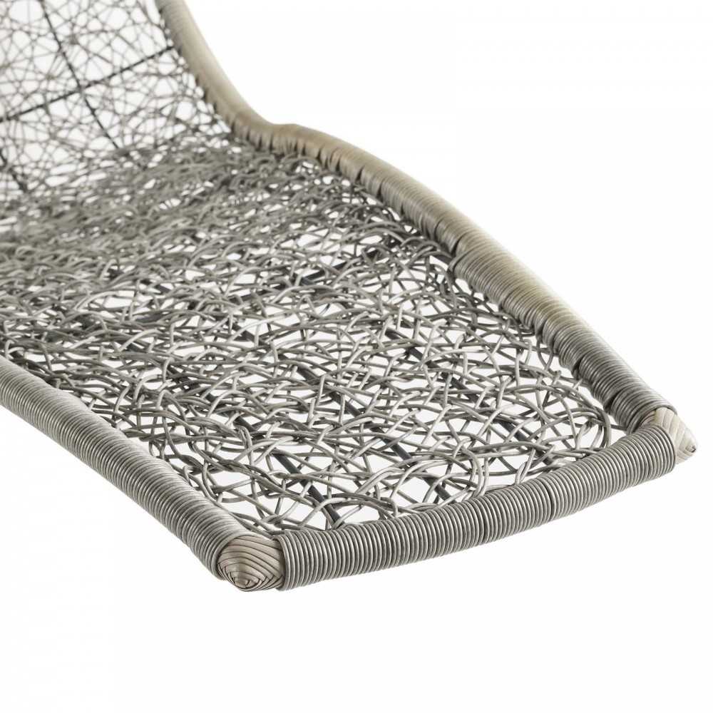 Landscape Hanging Chaise Lounge Outdoor Patio Swing Chair, Gray