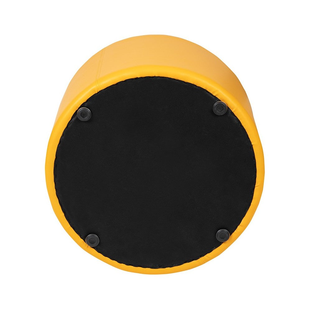 Large Soft Seating Collaborative Circle for Classrooms and Common Spaces - Yellow (18" Height x 24" Diameter)