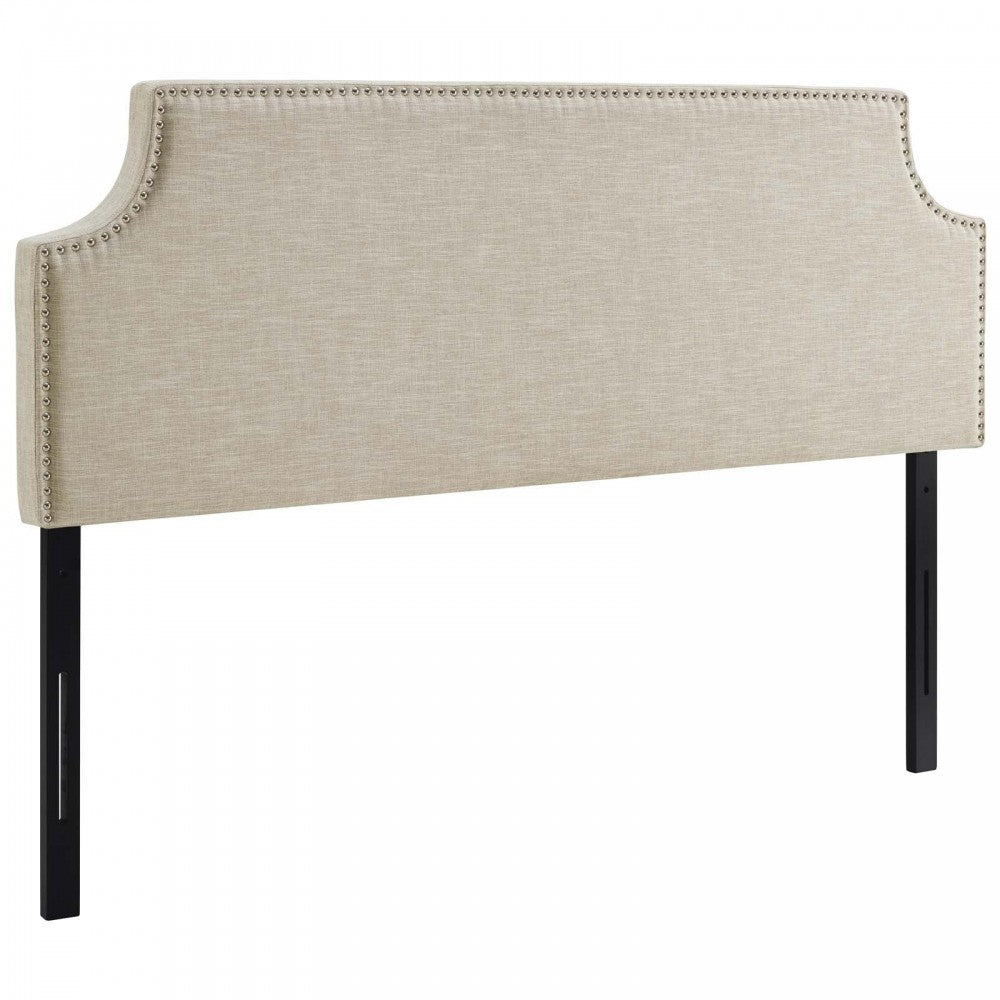 Laura Full Upholstered Fabric Headboard, Beige