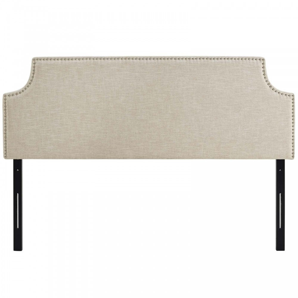 Laura Full Upholstered Fabric Headboard, Beige