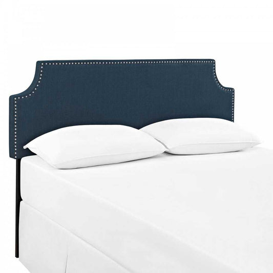 Laura King Upholstered Fabric Headboard, Azure