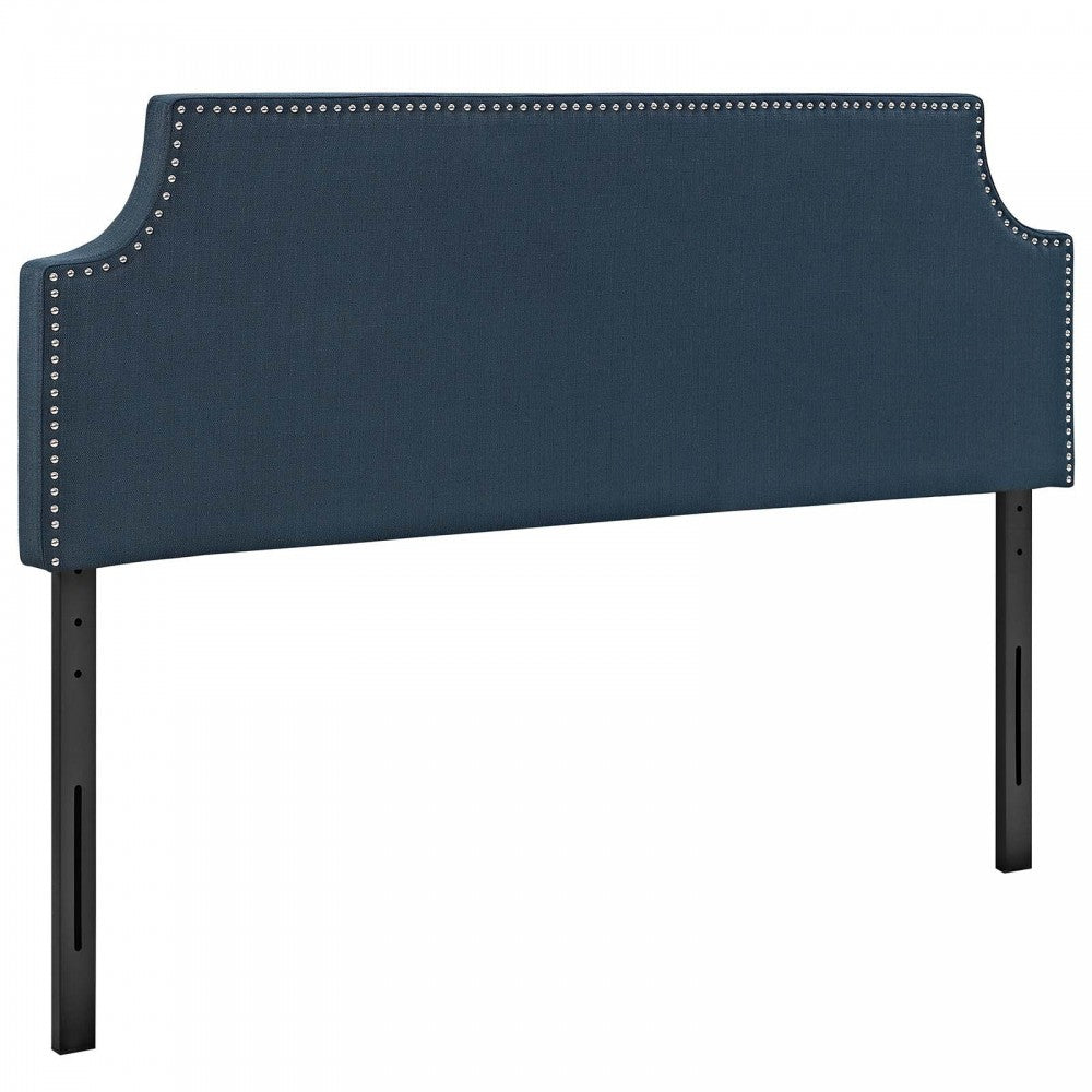 Laura King Upholstered Fabric Headboard, Azure