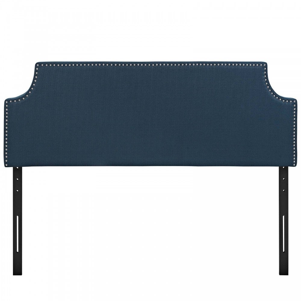 Laura King Upholstered Fabric Headboard, Azure