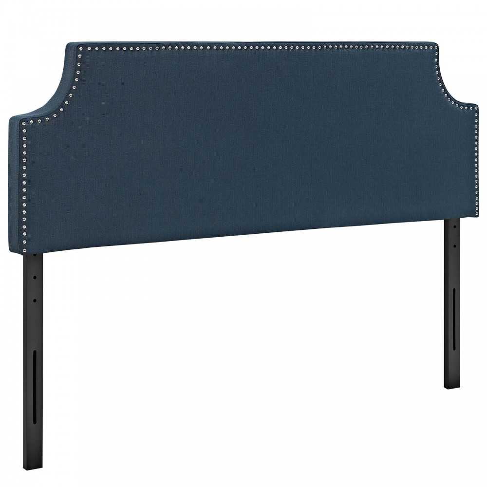 Laura Queen Upholstered Fabric Headboard, Azure