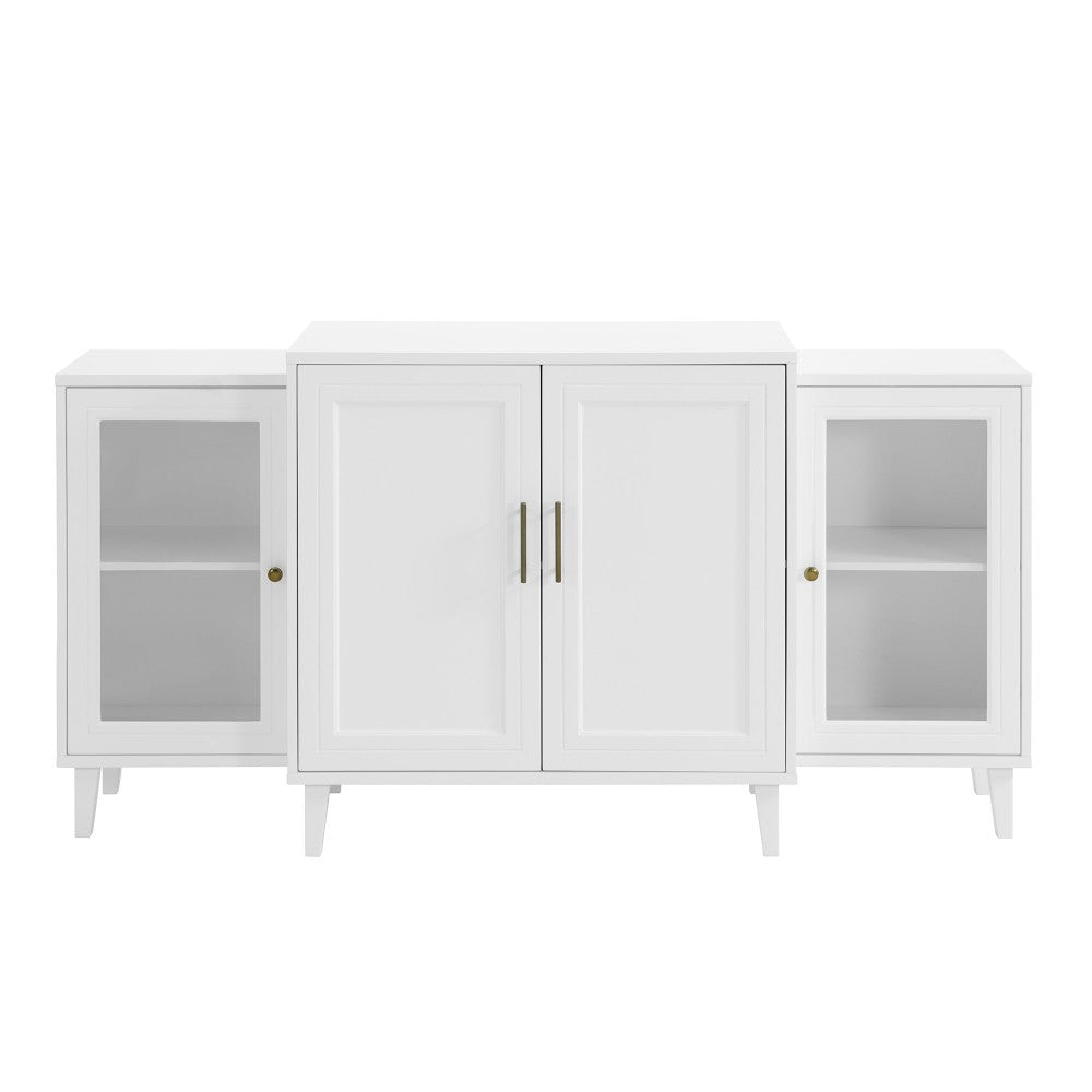 Laurel 62" 4 Door Tiered Modern Sideboard - White