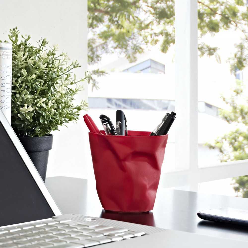 Lava Pencil Holder, Red