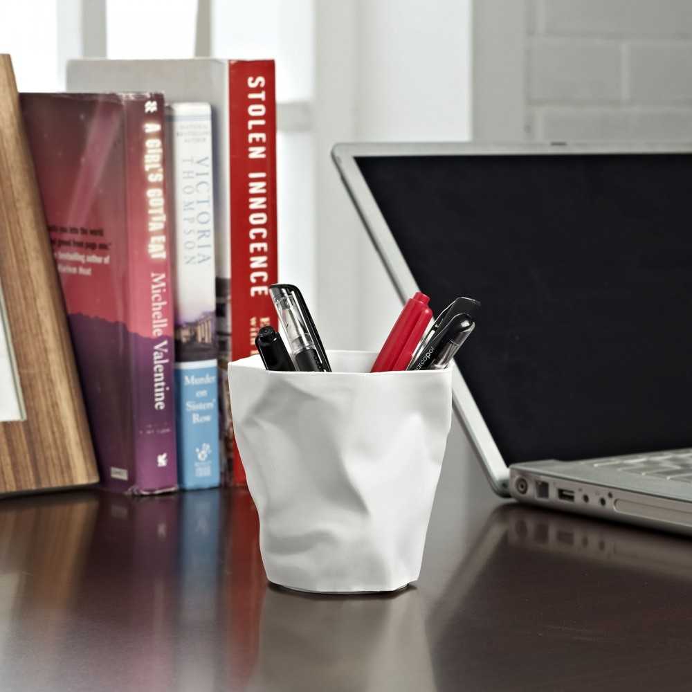 Lava Pencil Holder, White
