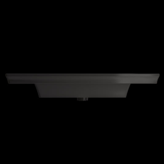 Lavita Wall-Mounted Console Sink Fireclay 40 in. 3-Hole in Matte Black