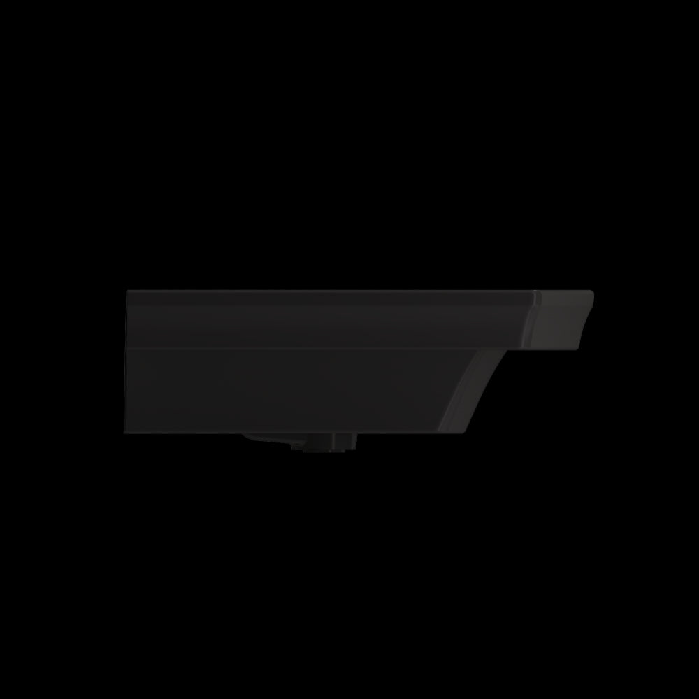 Lavita Wall-Mounted Console Sink Fireclay 40 in. 3-Hole in Matte Black