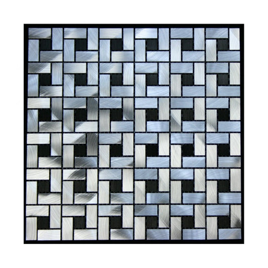 Legion Furniture Silver & Black Mosaic Tile